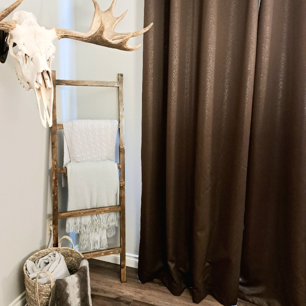 Dark Brown Thermal Blackout Curtains with Grommet (Pair)